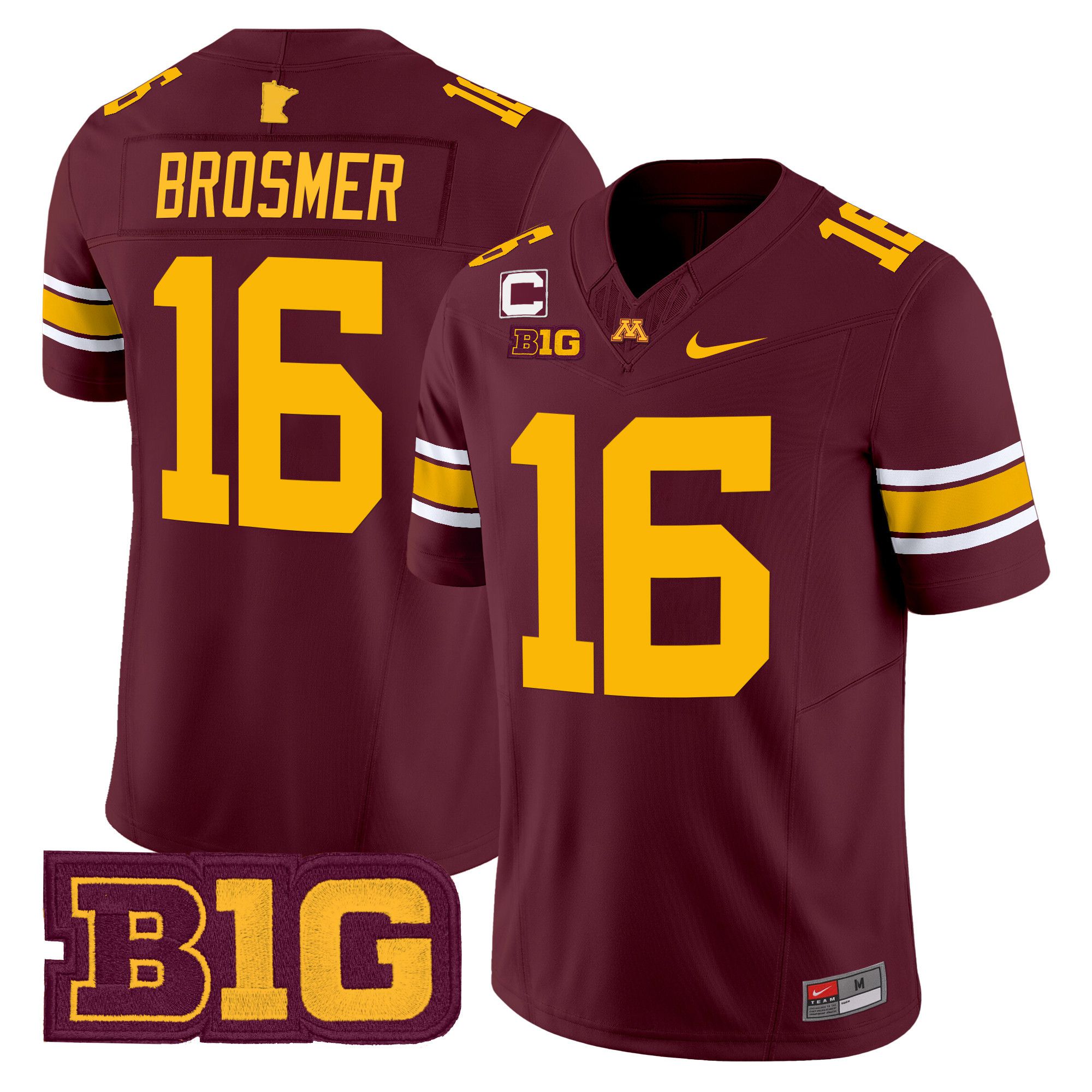 Men Minnesota Golden Gophers #16 Brosmer Red Nike 2024 Vapor Limited NCAA Jersey style 1